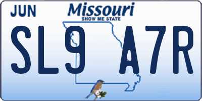 MO license plate SL9A7R