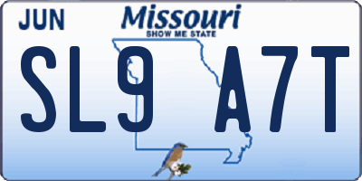 MO license plate SL9A7T