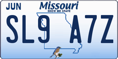 MO license plate SL9A7Z
