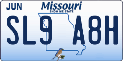 MO license plate SL9A8H