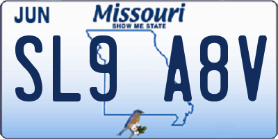 MO license plate SL9A8V