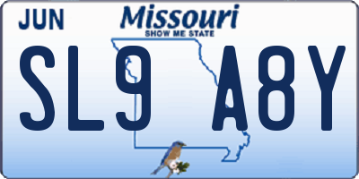 MO license plate SL9A8Y