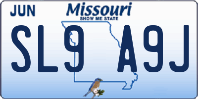MO license plate SL9A9J