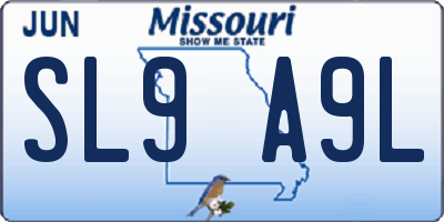 MO license plate SL9A9L
