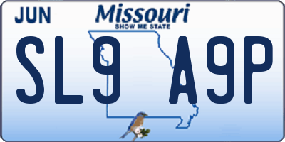 MO license plate SL9A9P