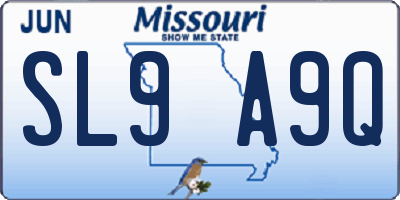MO license plate SL9A9Q