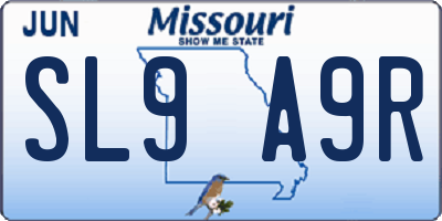 MO license plate SL9A9R