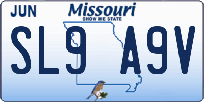 MO license plate SL9A9V