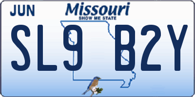 MO license plate SL9B2Y