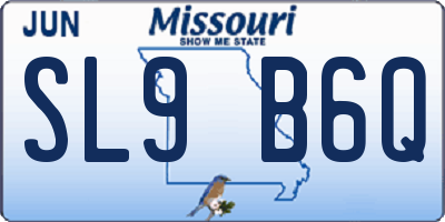 MO license plate SL9B6Q