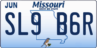 MO license plate SL9B6R