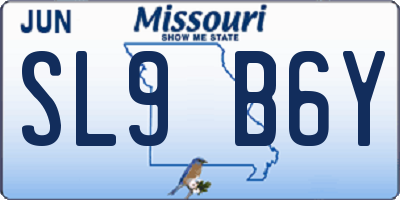 MO license plate SL9B6Y