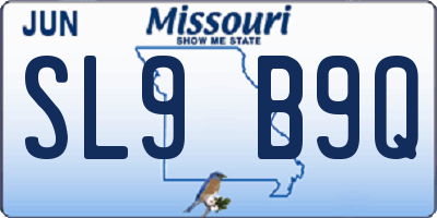 MO license plate SL9B9Q