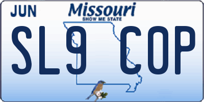 MO license plate SL9C0P