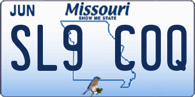 MO license plate SL9C0Q