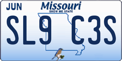 MO license plate SL9C3S