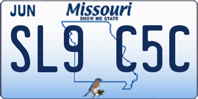 MO license plate SL9C5C
