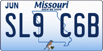 MO license plate SL9C6B