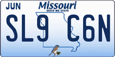 MO license plate SL9C6N