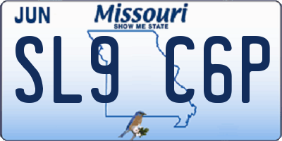 MO license plate SL9C6P