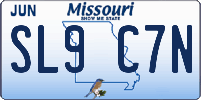 MO license plate SL9C7N