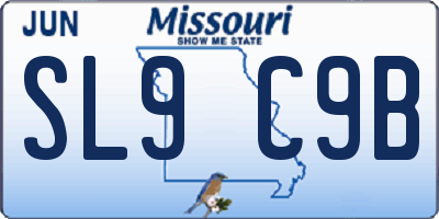 MO license plate SL9C9B