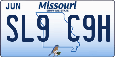 MO license plate SL9C9H