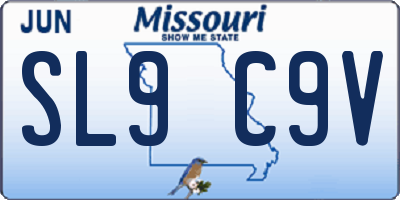 MO license plate SL9C9V