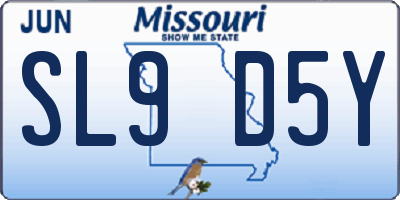 MO license plate SL9D5Y