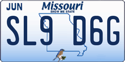 MO license plate SL9D6G