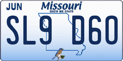 MO license plate SL9D6O