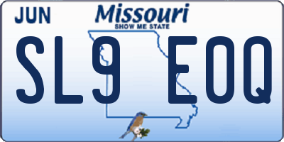 MO license plate SL9E0Q