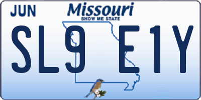 MO license plate SL9E1Y