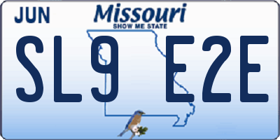MO license plate SL9E2E