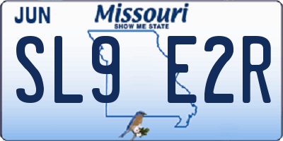 MO license plate SL9E2R