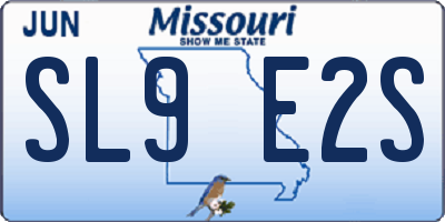 MO license plate SL9E2S
