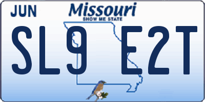MO license plate SL9E2T