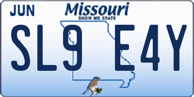 MO license plate SL9E4Y