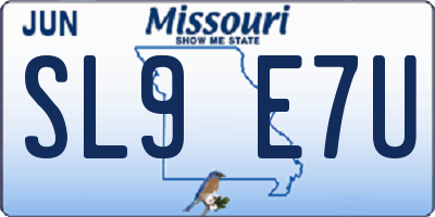 MO license plate SL9E7U