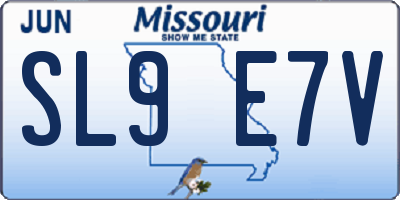 MO license plate SL9E7V
