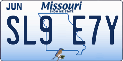 MO license plate SL9E7Y