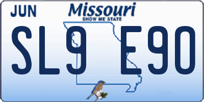 MO license plate SL9E9O