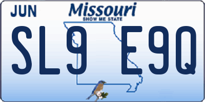 MO license plate SL9E9Q