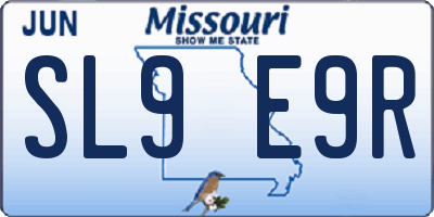 MO license plate SL9E9R