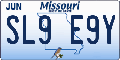 MO license plate SL9E9Y