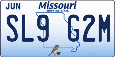 MO license plate SL9G2M