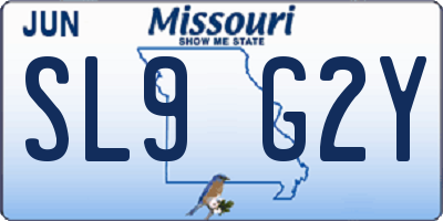 MO license plate SL9G2Y