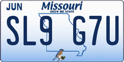 MO license plate SL9G7U
