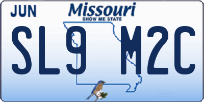 MO license plate SL9M2C
