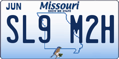 MO license plate SL9M2H